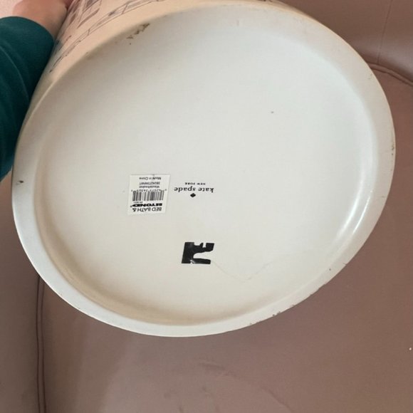 kate spade about town bathroom set waste basket toothbrush holders *2ND LISTING! - Picture 6 of 11